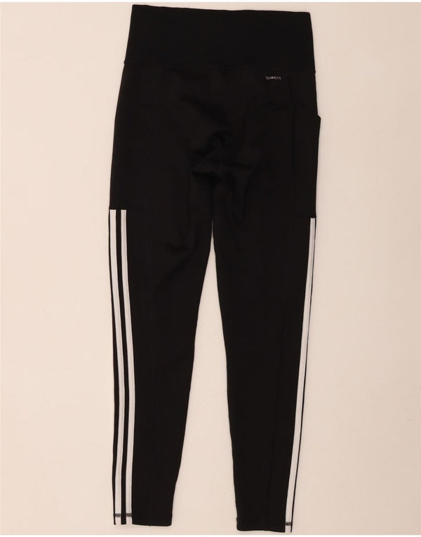 Adidas Leggings Climalite para mujer Reino Unido 8/10 Pequeño Negro Poliéster