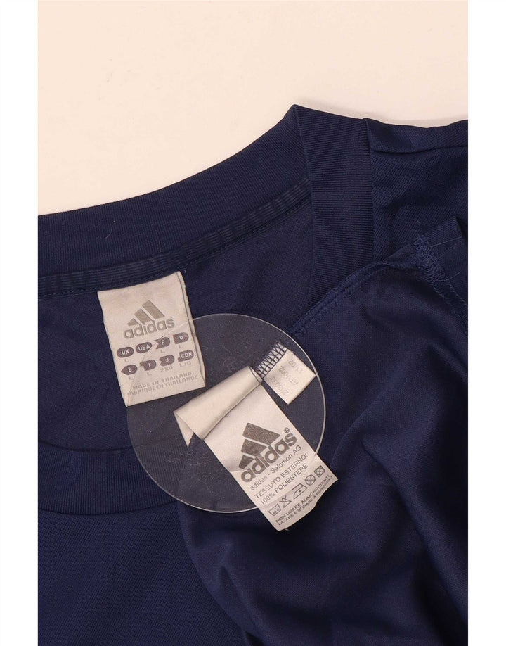 Adidas Mens Climalite Camiseta Top Grande Azul Marino Poliéster