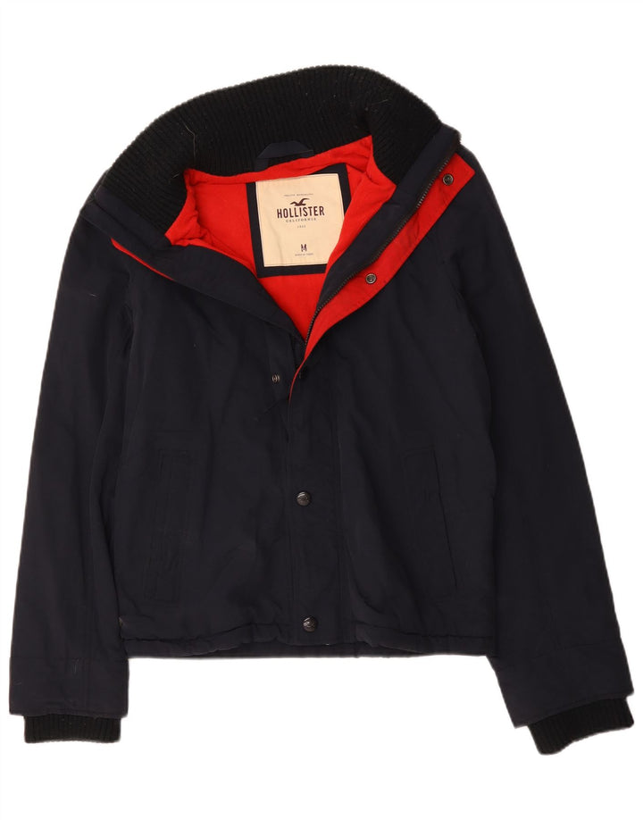 Chaqueta cortavientos Hollister para hombre Reino Unido 38 Poliéster azul marino mediano