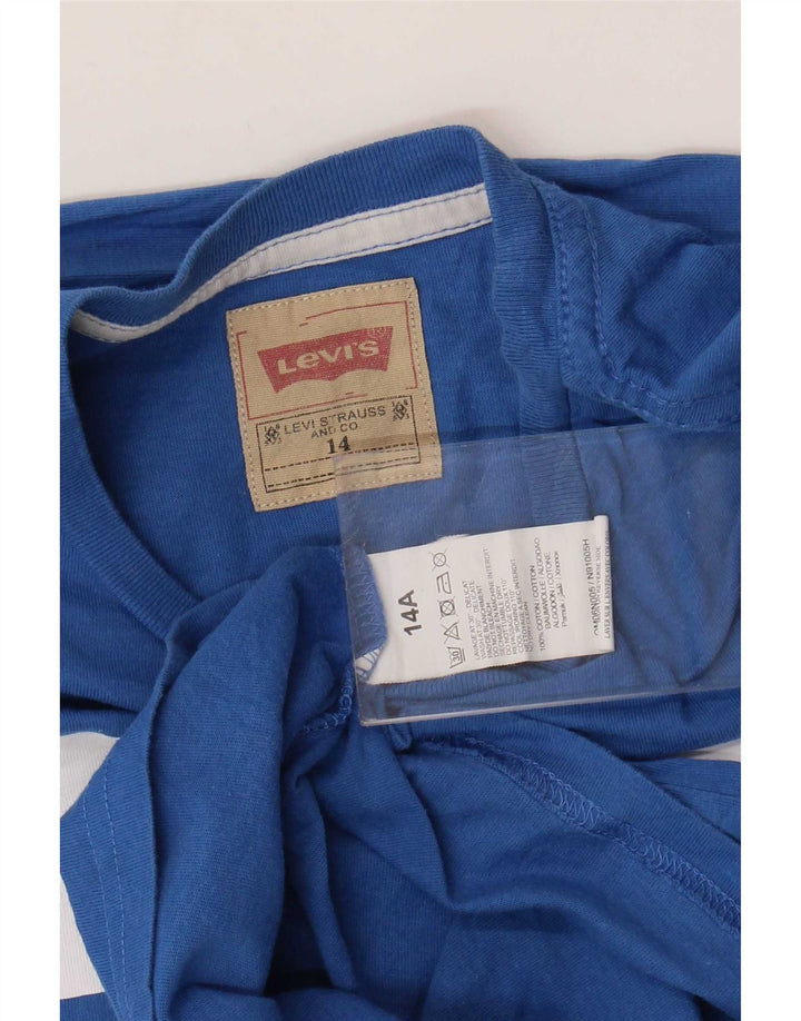 Levi's Boys Graphic Top Manga Larga 13-14 Años Azul Algodón