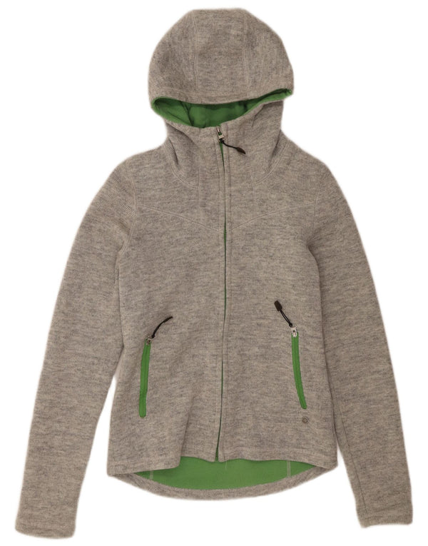 Chaqueta bomber de punto con capucha para mujer Bench UK 12 Acrílico gris medio