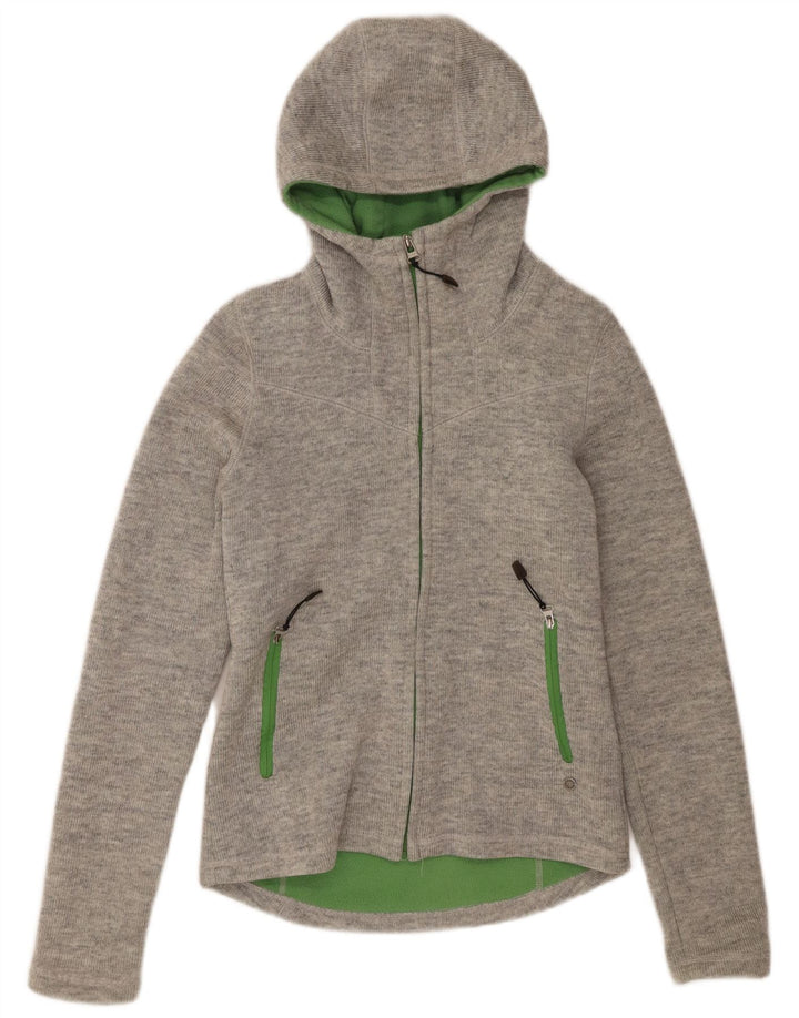 Chaqueta bomber de punto con capucha para mujer Bench UK 12 Acrílico gris medio
