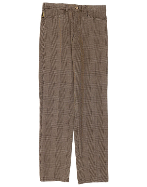 Armani Hombre Pantalones Casuales Rectos IT 48 Medium W30 L34 Beige Check