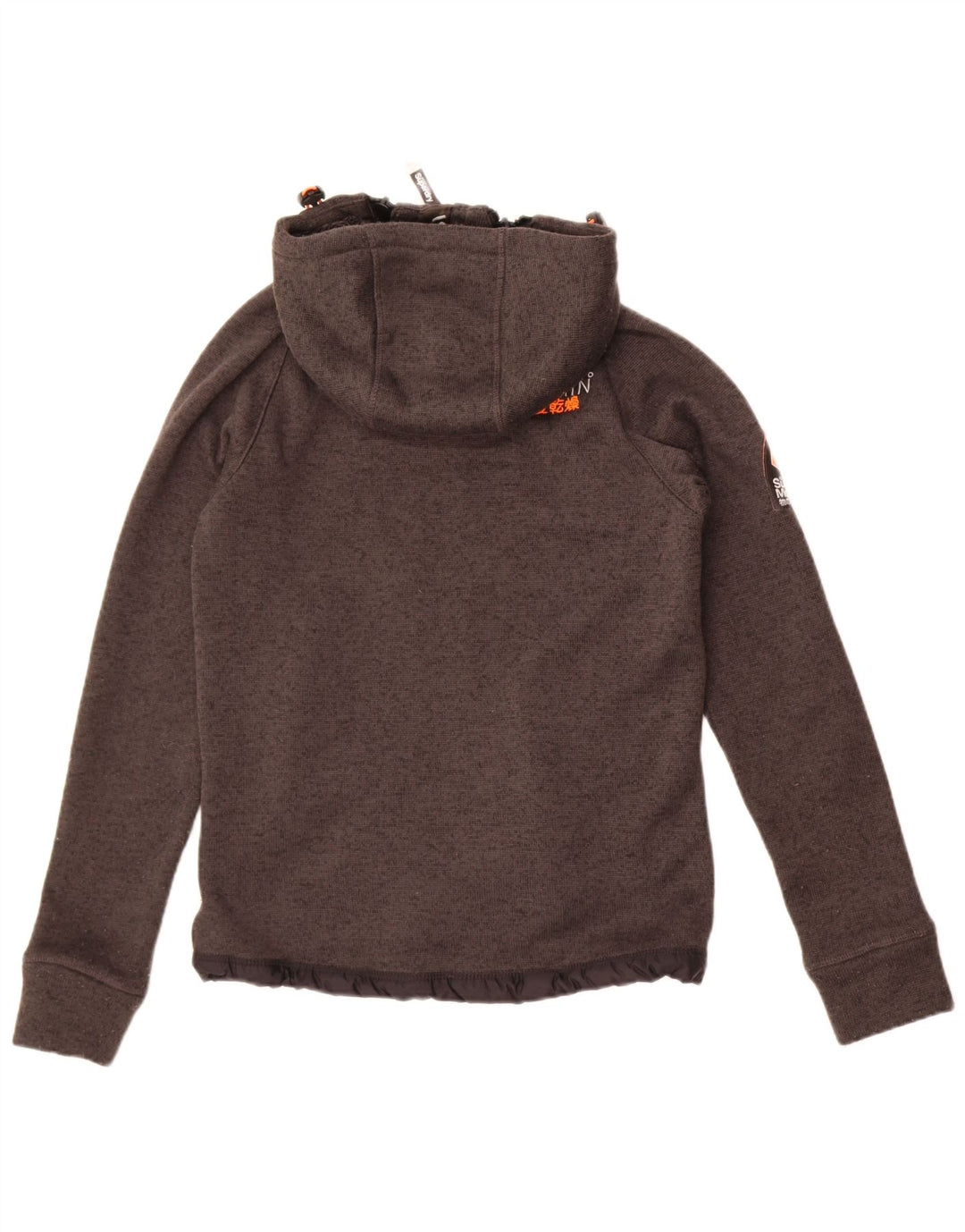 Superdry Chaqueta bomber de punto con capucha para hombre Reino Unido 36 Poliéster moteado gris pequeño