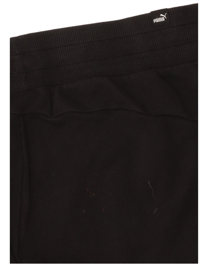 Puma Mujer Chándal Pantalones Joggers UK 44 Grande Negro Poliéster