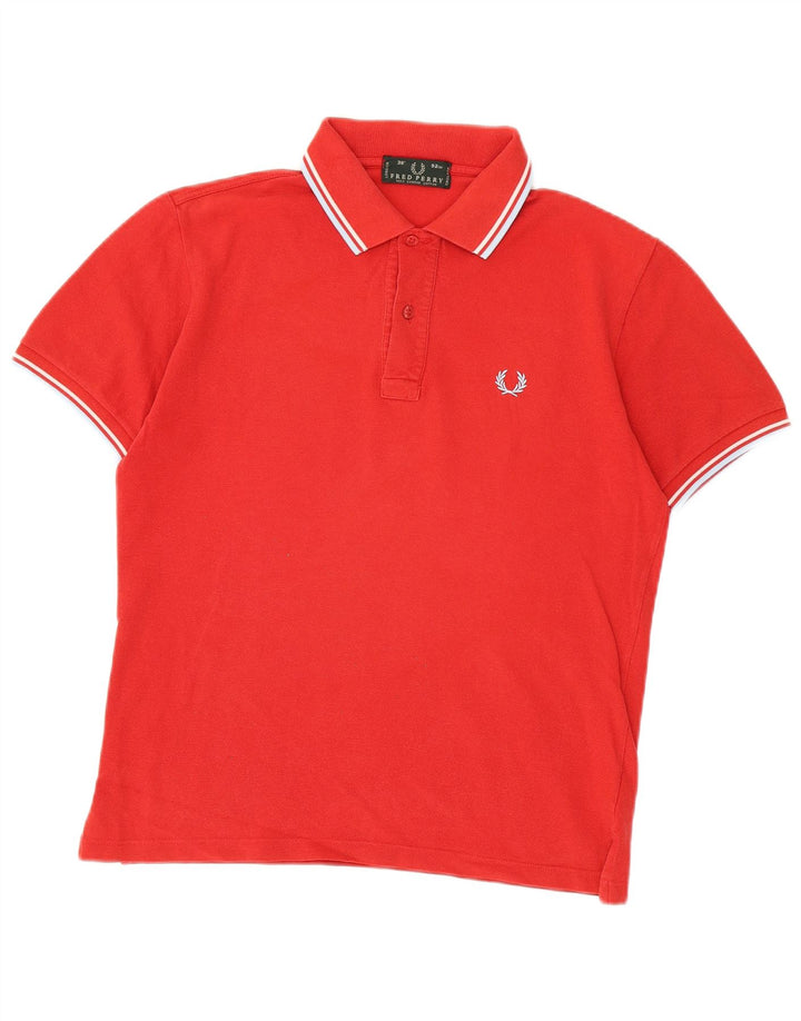 Polo Fred Perry Hombre Pequeño Algodón A Rayas Rojas