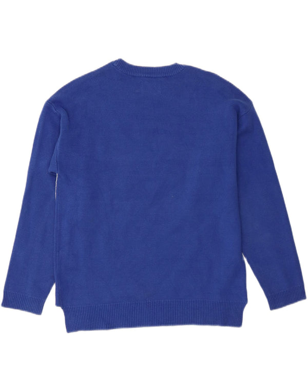 Zara Jersey con cuello redondo y gráfico para niños 11-12 años Azul