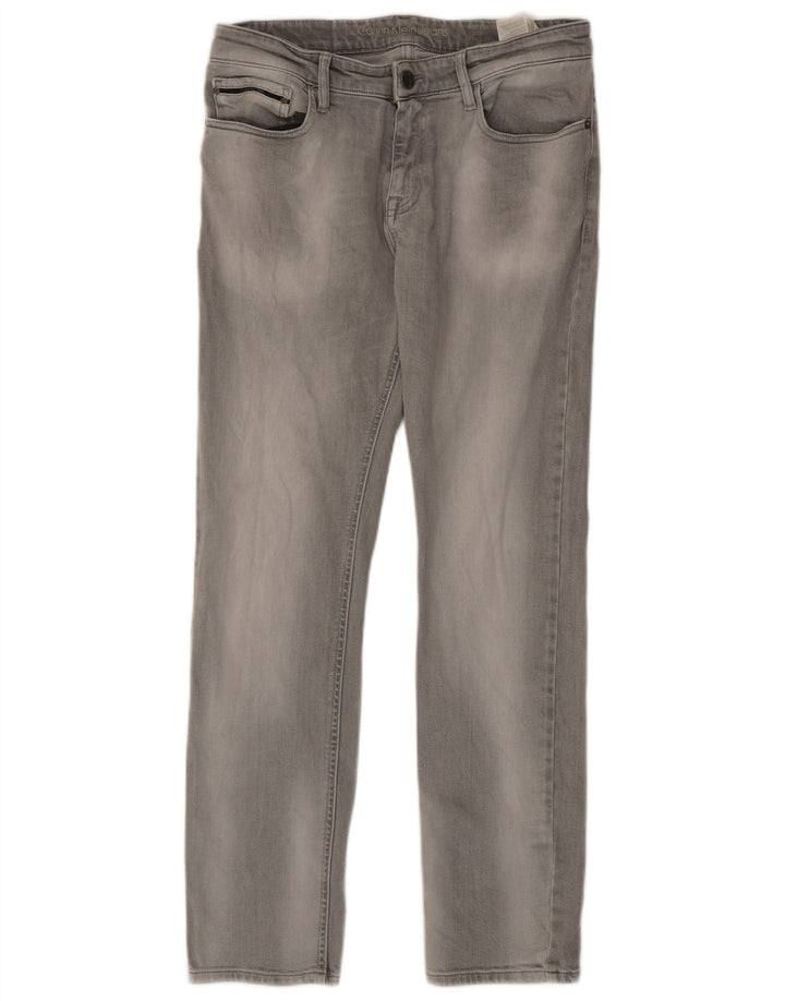 Calvin Klein Jeans ajustados para hombre W32 L32 Algodón gris