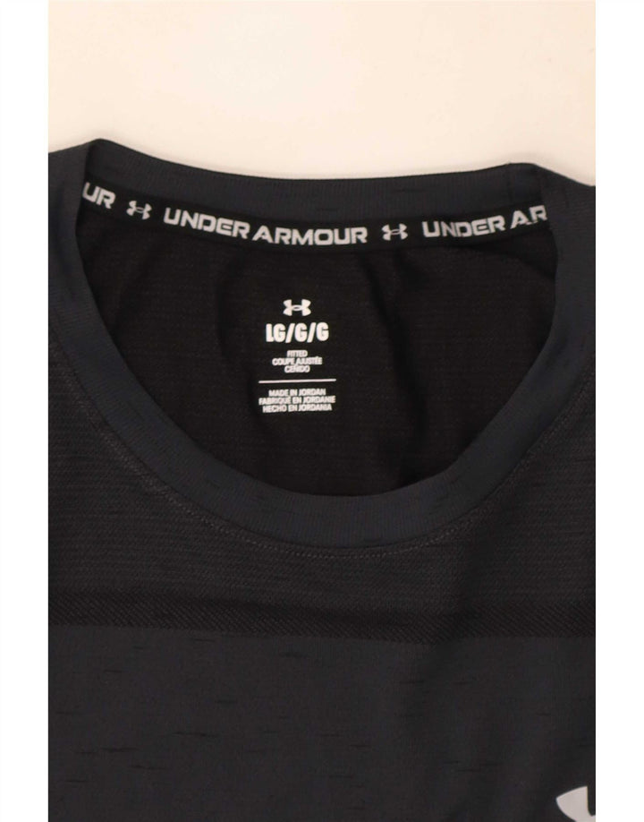 Under Armour Camiseta ajustada para hombre Top grande gris moteado