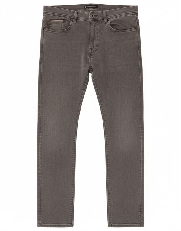Tommy Hilfiger Vaqueros ajustados Bleecker para hombre W32 L32 Algodón gris