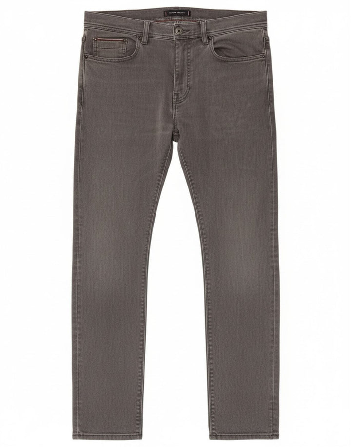 Tommy Hilfiger Vaqueros ajustados Bleecker para hombre W32 L32 Algodón gris