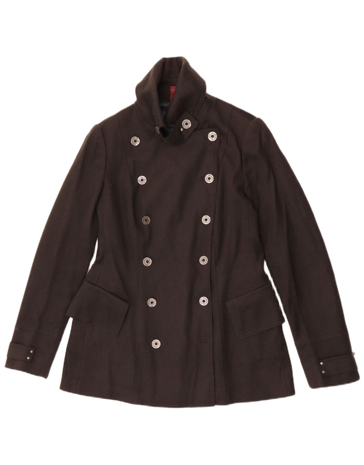 Dondup Chaquetón Mujer IT 46 Grande Lana Marrón