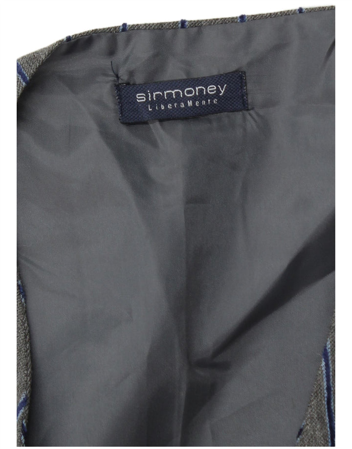 Chaleco Sirmoney Hombre XL Poliéster Rayas Gris