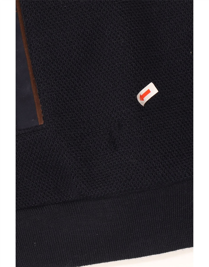 Breidhof Chaqueta bomber de punto para hombre EU 54 2XL Lana azul marino