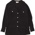 Spazio Blusa camisera extragrande para mujer UK 10 Small Seda negra