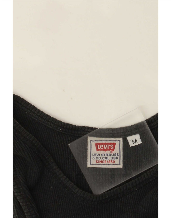 Levi's Camiseta sin mangas para mujer Reino Unido 12 Algodón negro mediano