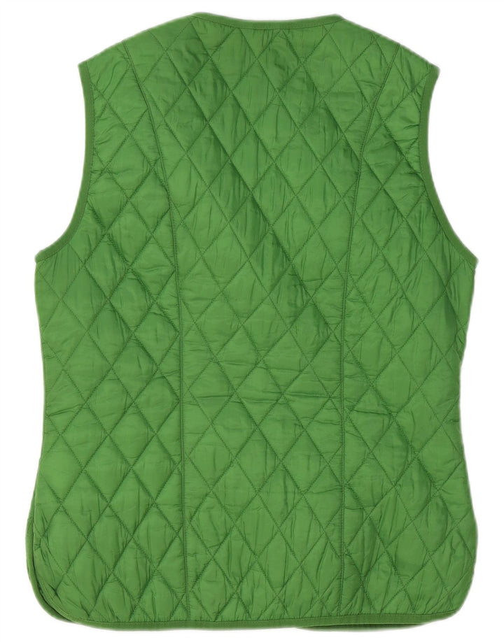 BARBOUR Chaleco acolchado para mujer UK 12 Poliéster verde medio