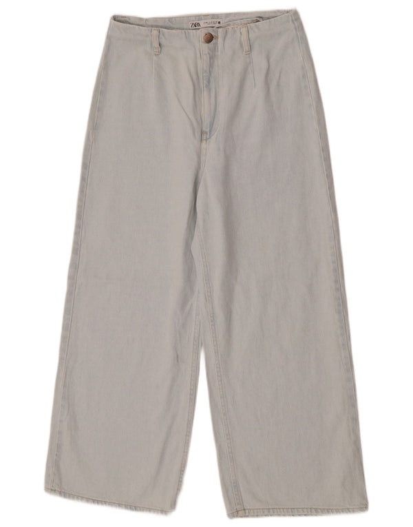 Zara Vaqueros De Pierna Ancha Para Mujer EU 40 Medium W30 L26 Azul
