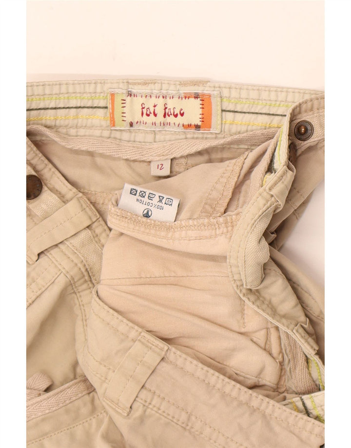 Bermudas tipo cargo para mujer de Fat Face UK 12 Medium W32 Algodón beige