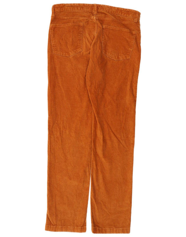 Pantalones rectos de pana para hombre Lands End W34 L33 Algodón marrón