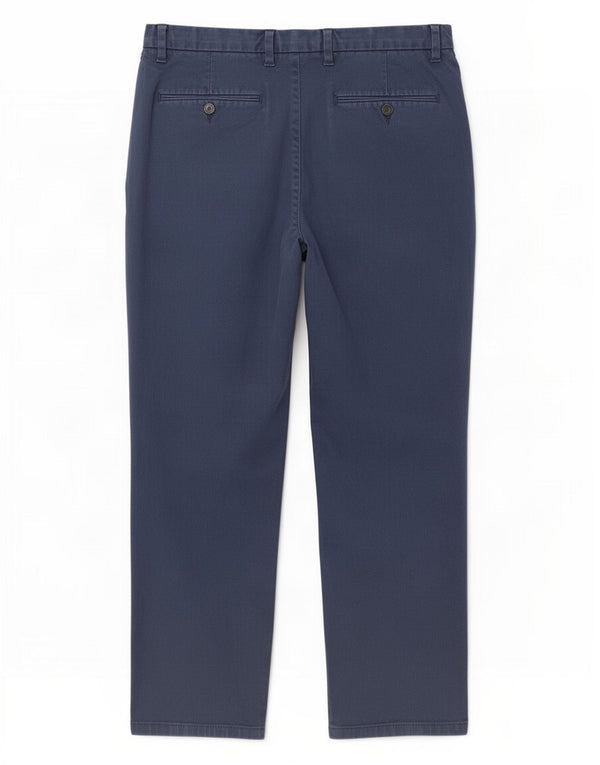 Marks & Spencer Mens Regular Fit Chino Trousers W36 L29 Navy Blue Cotton