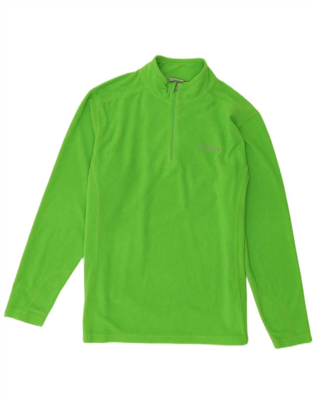 Columbia - Jersey de forro polar con cremallera y cuello para hombre, poliéster verde grande