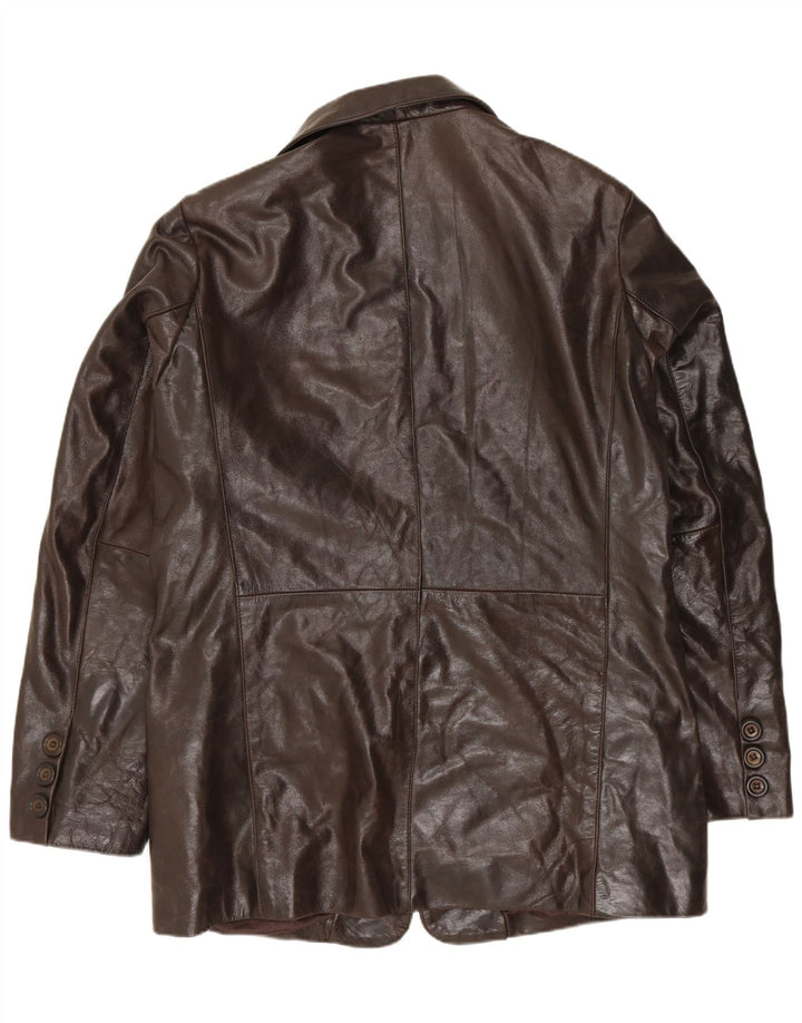 Heeli Chaqueta de cuero para hombre UK 42 XL Cuero marrón