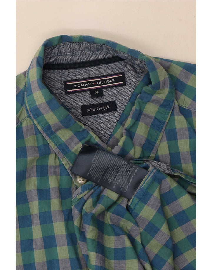 Camisa Tommy Hilfiger New York Fit de algodón a cuadros en azul medio