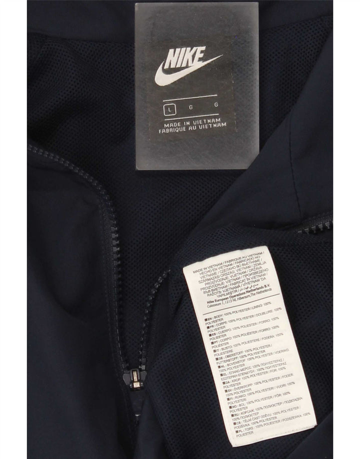 Nike Mens Chándal Top Chaqueta Grande Azul Marino Poliéster Deportes