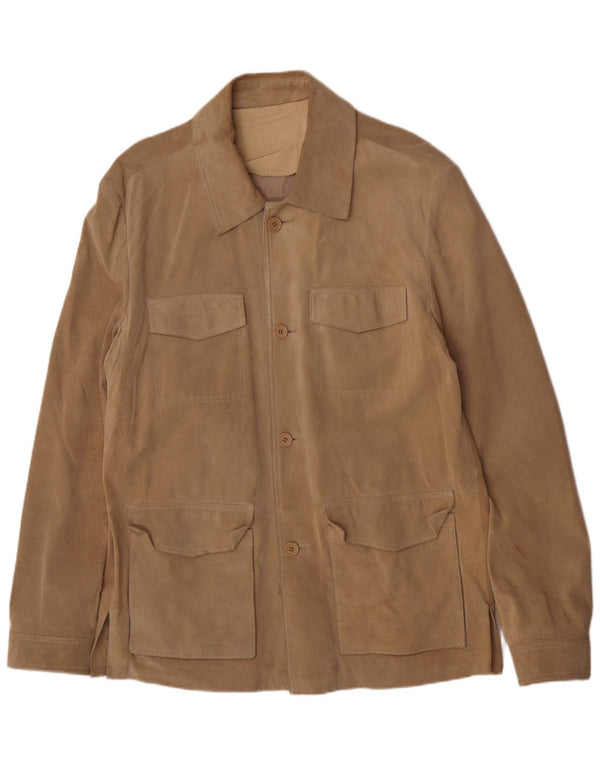 Conbipel Chaqueta utilitaria de ante para hombre IT 52 XL Cuero marrón