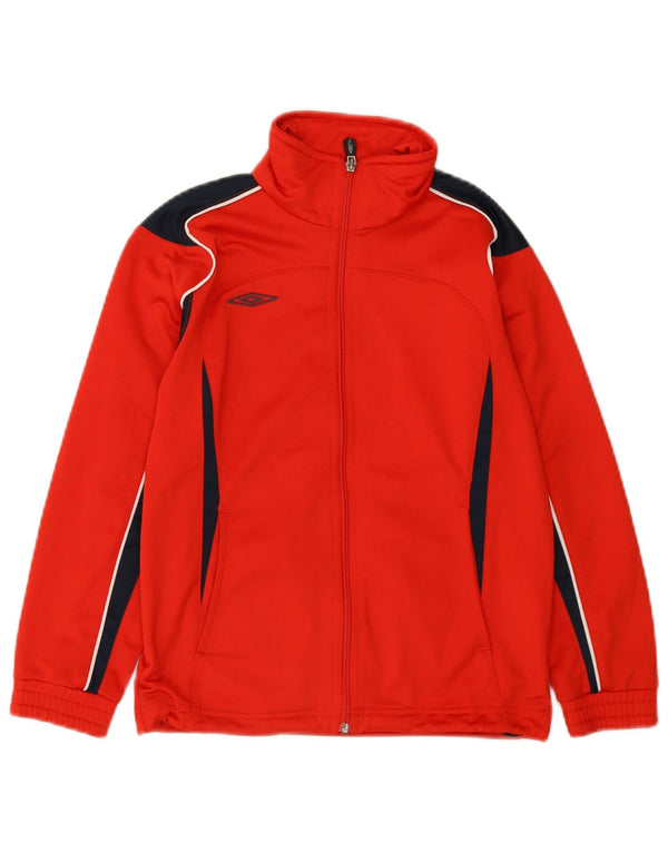 Umbro Chaqueta de Chándal para Niños 7-8 Años Small Rojo Colorblock Poliéster