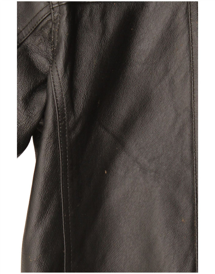 Ben Sherman Chaqueta de cuero para niños 9-10 años Pequeña cuero negro