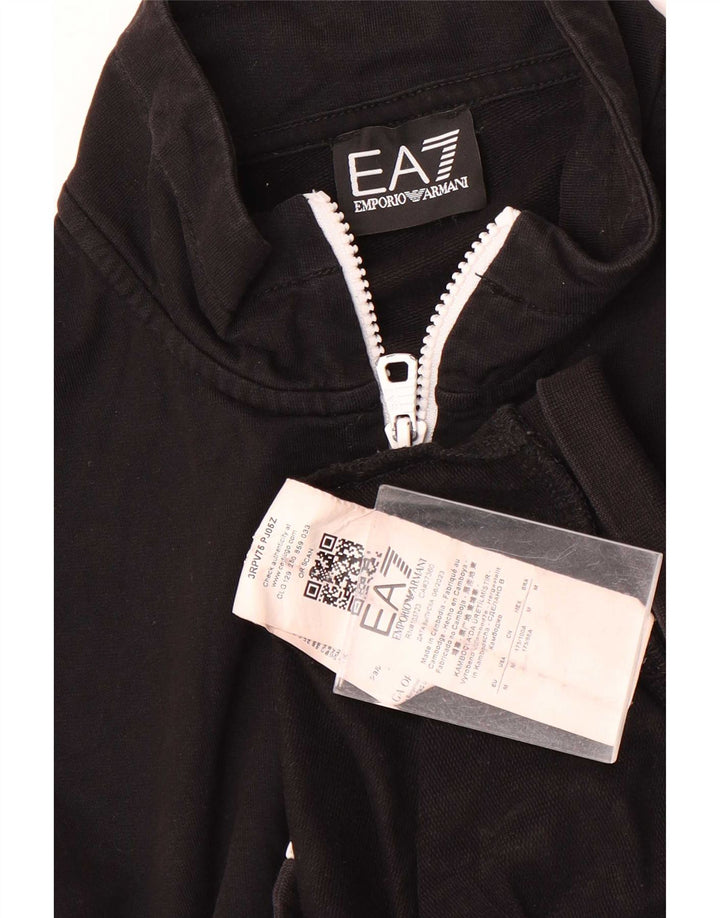 Emporio Armani Chaqueta superior de chándal con gráfico para hombre Algodón negro mediano