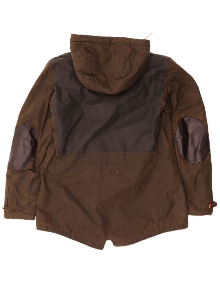 Barbour Chaqueta de algodón encerado con capucha para hombre Reino Unido 40 Marrón grande