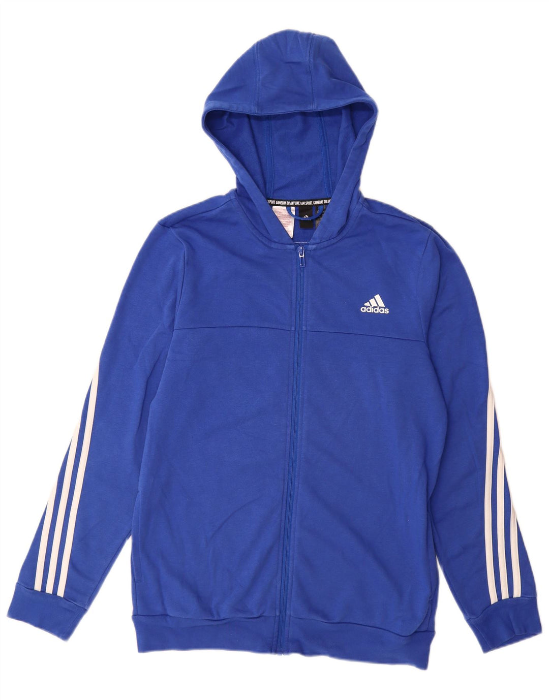 ADIDAS Sudadera con capucha y cremallera para niño 15-16 años Azul Algodón
