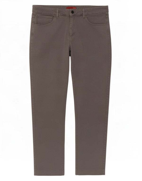 Zara Pantalón Casual Recto Hombre EU 46 XL W36 L30 Algodón Gris