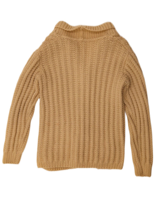 Vintage Hombres Cardigan Suéter XL Beige