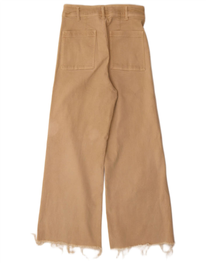 Zara Jeans De Pierna Ancha Para Mujer EU 40 Medium W30 L31 Beige