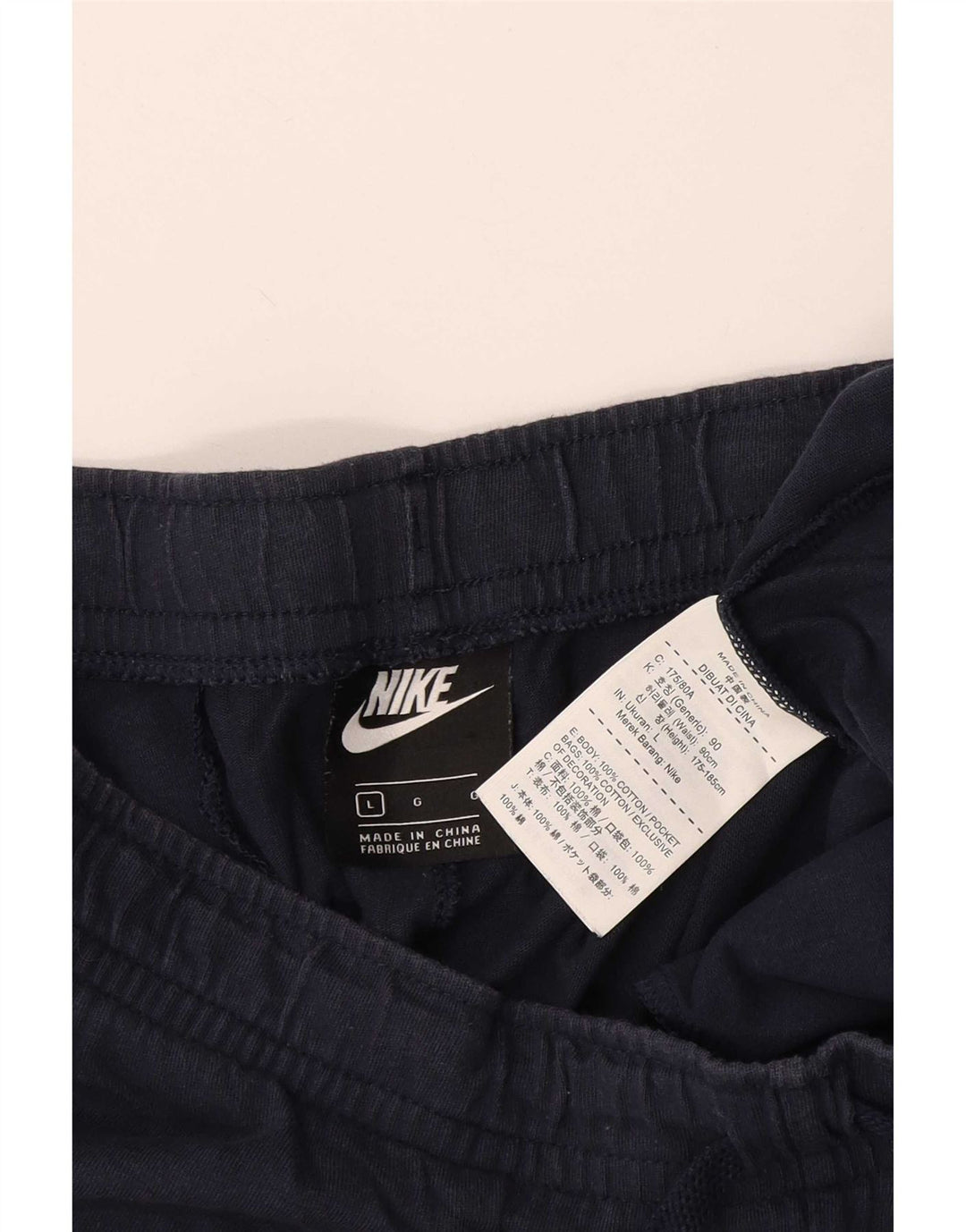 Nike - Pantalones cortos deportivos para hombre, talla grande, algodón azul marino