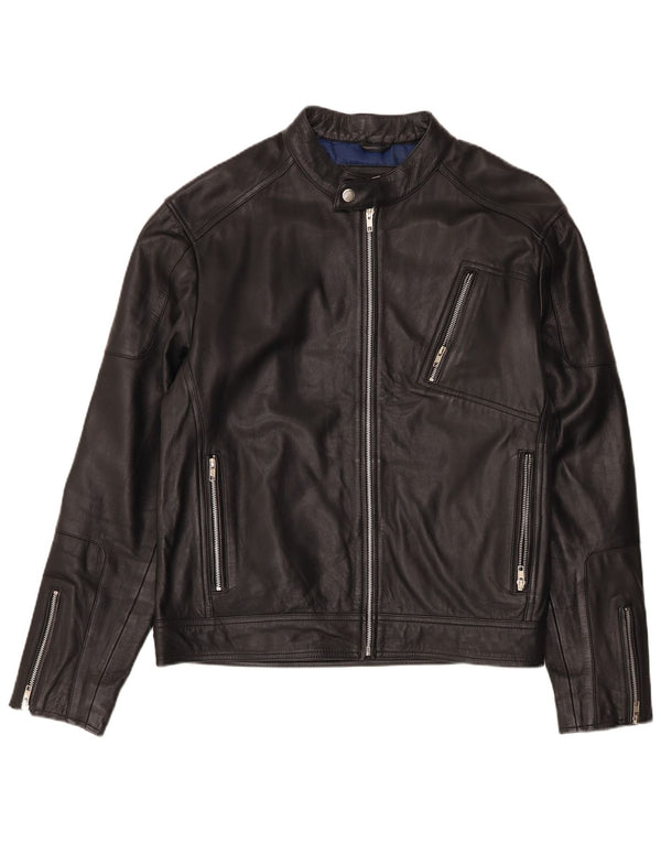 Camokazi Chaqueta de cuero para hombre UK 44 2XL Negro