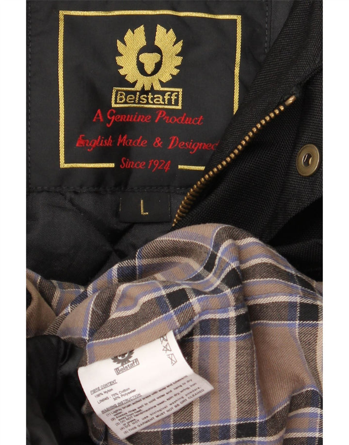 Belstaff Chaqueta utilitaria para hombre Reino Unido 40 Grande Algodón negro