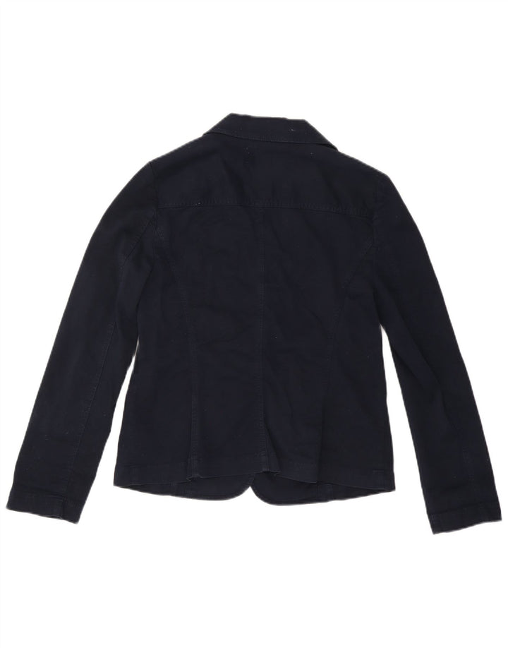 LAURA ASHLEY Chaqueta tipo blazer de 2 botones para mujer Reino Unido 12 Algodón azul marino mediano