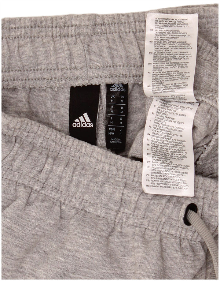 Pantalones cortos deportivos Adidas para hombre de algodón gris medio