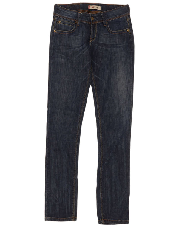 Levi's Mujer 571 Slim Jeans W28 L34 Algodón Azul Marino