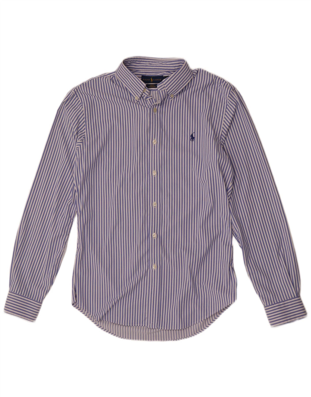 Camisa Ralph Lauren Hombre Slim Fit Nylon A Rayas Azul Medio