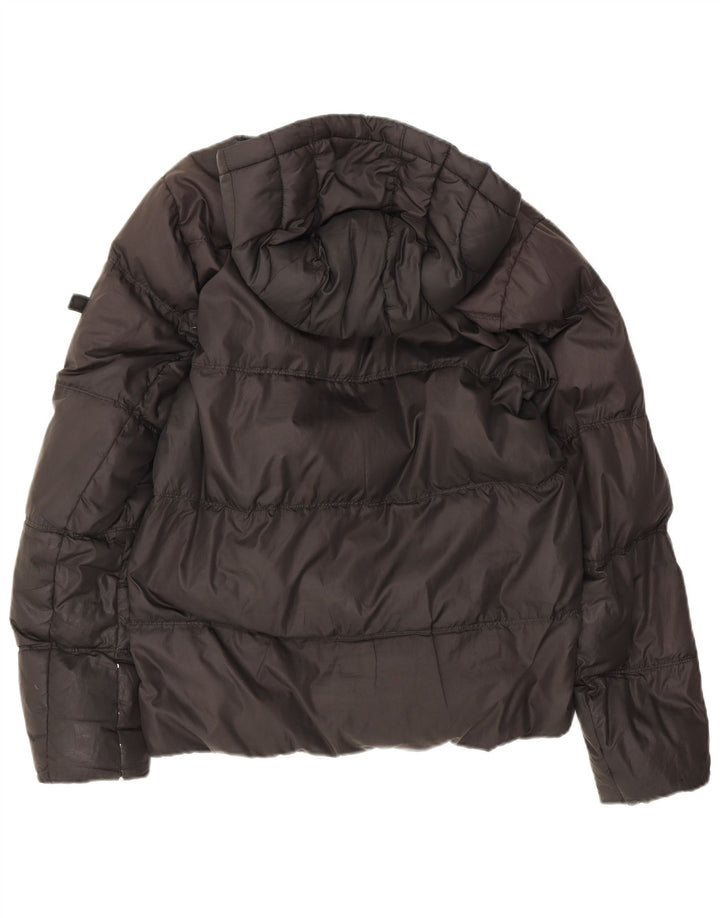 Tommy Hilfiger Chaqueta acolchada con capucha para hombre UK 38 Mediana Poliéster negro
