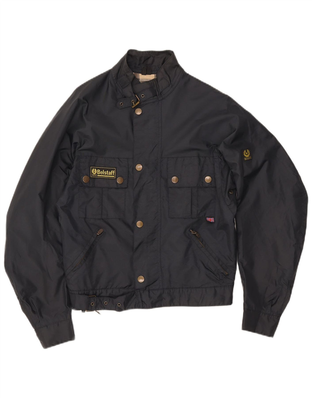 Belstaff Chaqueta Racer para mujer IT 42 Medium Azul Marino Nylon