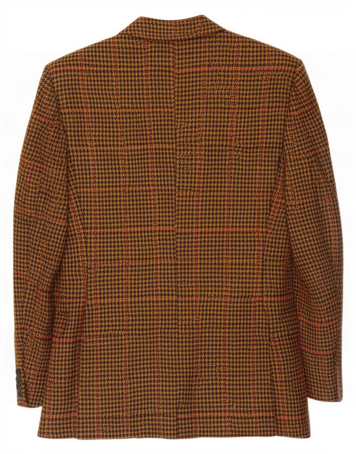 Guabello Chaqueta tipo blazer de 2 botones para hombre IT 46 Small Brown Lana de pata de gallo
