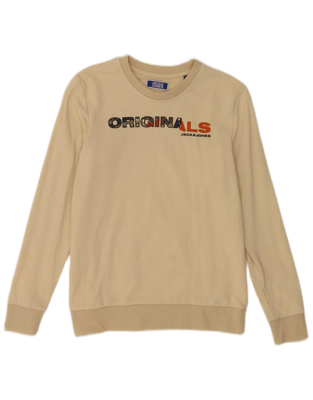 Jack & Jones Sudadera de corte regular con gráfico para niños 13-14 años Beige