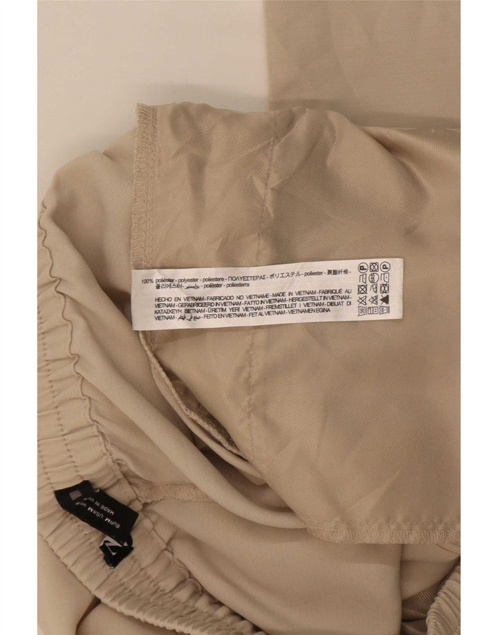 Zara Mujer Pantalón Cropped Pegged Mediano W30 L26 Poliéster Beige